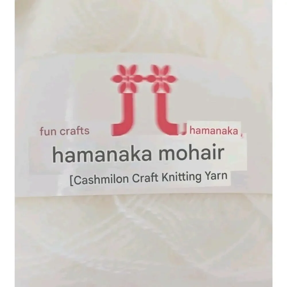 Hamanaka Knitting‎ Mohair Yarn Thread Color #1 Lot E White Lot of 10 U327